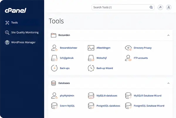 cPanel omgeving
